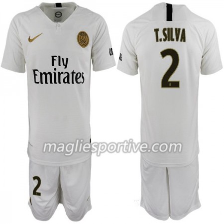 Completo Calcio Paris Saint Germain T. Silva 2 Bambino Divisa Trasferta 2018/2019